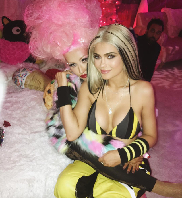 Kylie Jenner Gets “Dirrty” Like Christina Aguilera Again and Kisses Her at Singer’s Birthday Party \