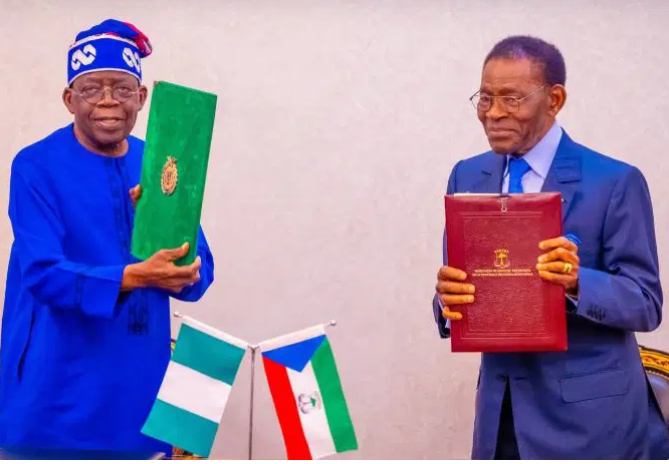 Tinubu and Mbasogo Sign Gulf of Guinea Gas Pipeline Agreement